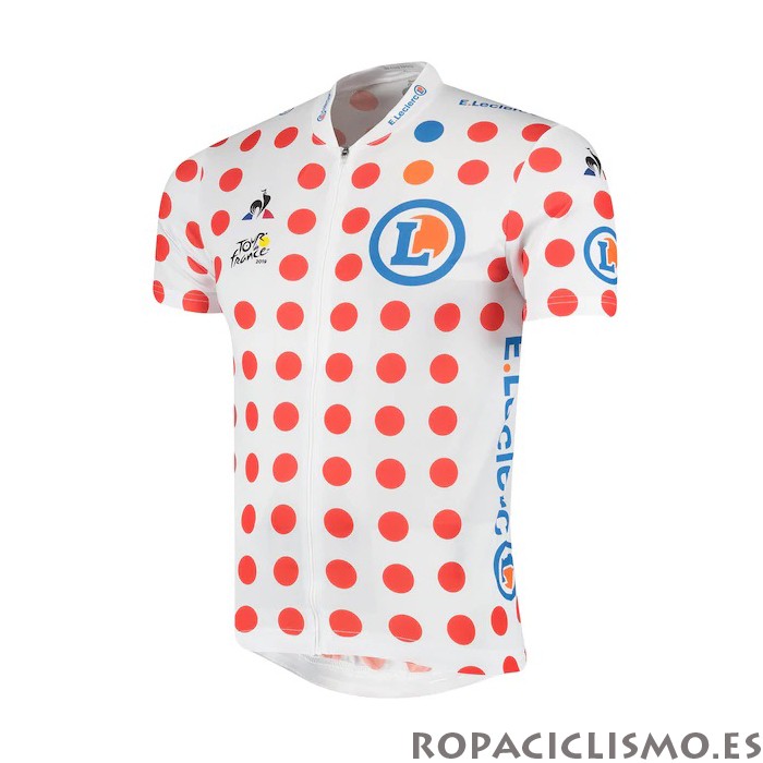 2019 Maillot Tour de France Tirantes Mangas Cortas Blanco Rojo(3)